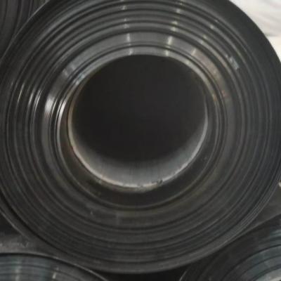 Textured geomembrane in production