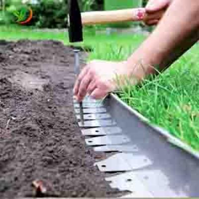 STAINLESS STEEL or ALUMINUM LANDSCAPE EDGING METAL CUSTOMIZABLE FOR LAWN, GARDEN