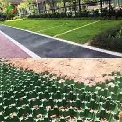 PLASTIC 3D GRASS REINFORCEMENT GRID PARKING LOT CONSTRUCTION